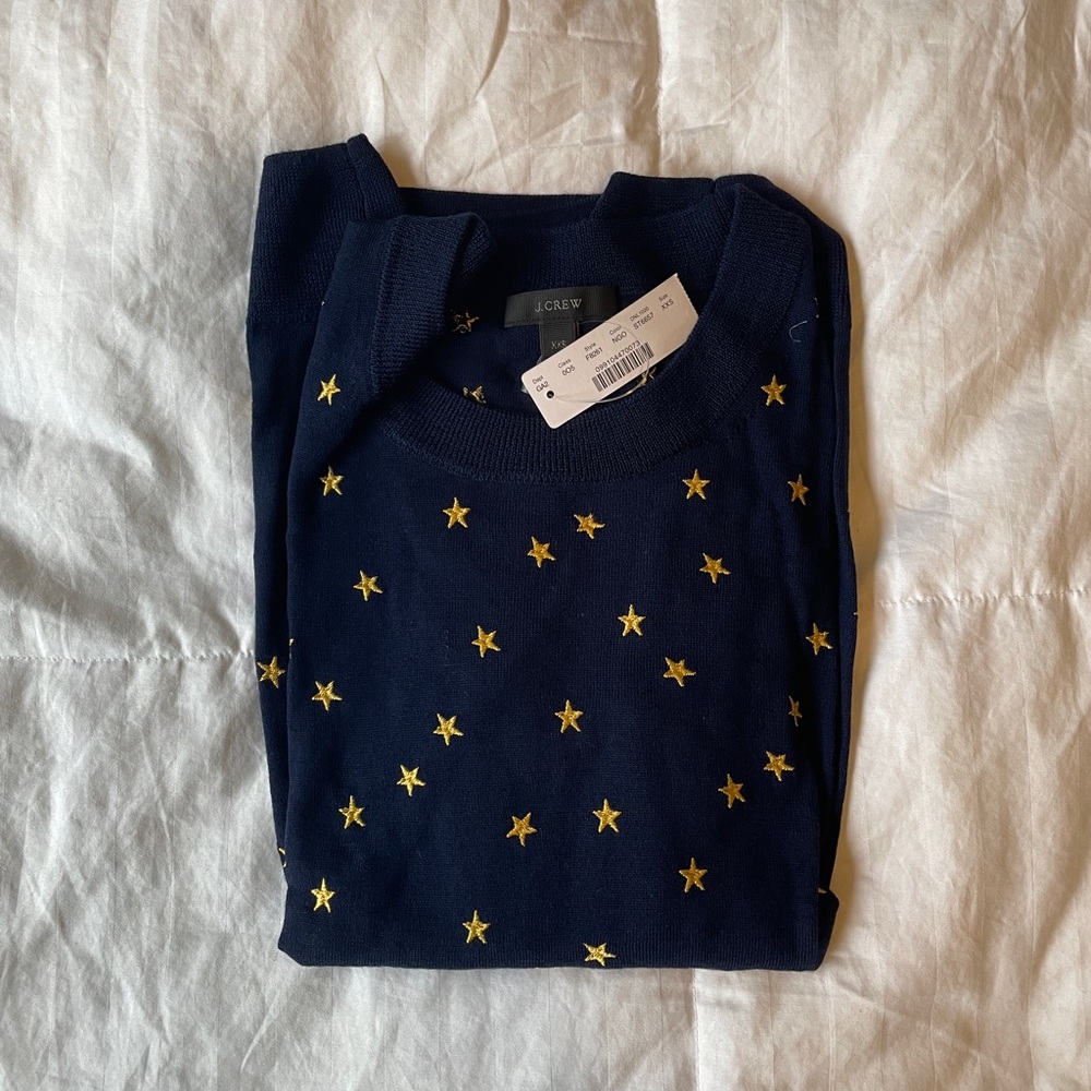J crew Golden Star Merino Wool Sweater